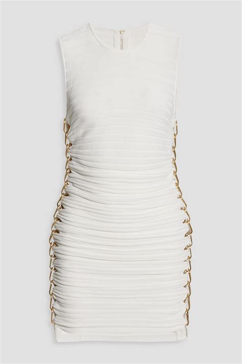 Dion Lee Chain Embellished Ribbed Knit Mini Dress The Outnet