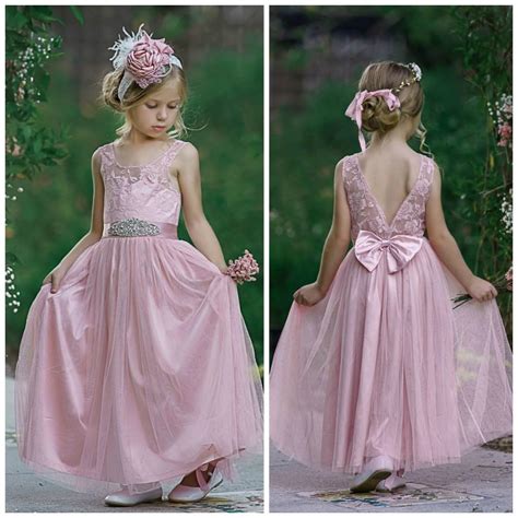 Sale Dusty Rose Flower Girl Dress Flower Girl Dresses Girls Dresses