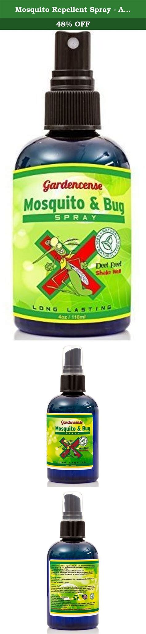 Mosquito Repellent Spray All Organic Insect Deterrent Repel