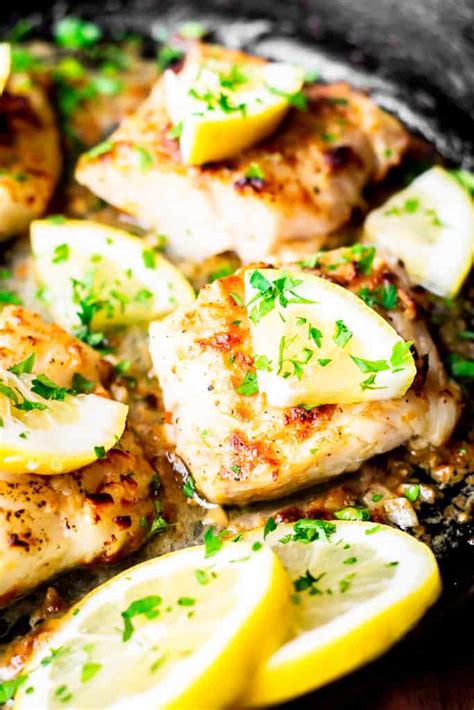 Broiled Cod With Lemon Garlic Butter Sauce Delicious Little Bites