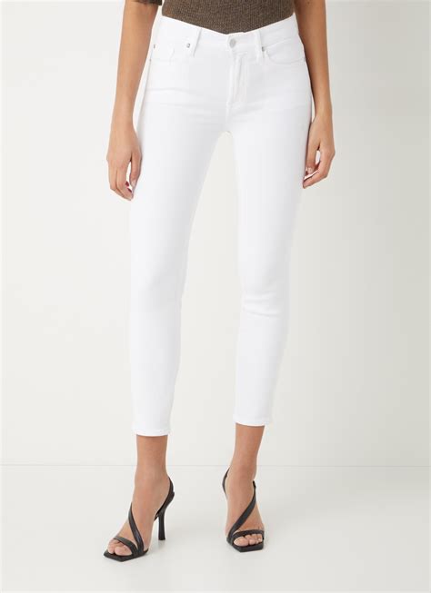 7 For All Mankind Roxanne Mid Waist Cropped Skinny Jeans In