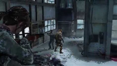 The Last Of Us Ellie And David Second Infected Fight Bloater Grounded