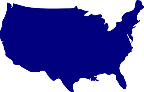 United States Map Clipart 29b
