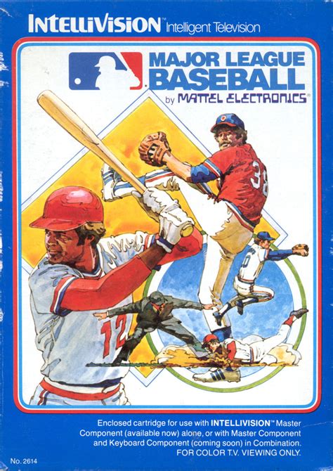 Major League Baseball 1980 Intellivision Box Cover Art Mobygames