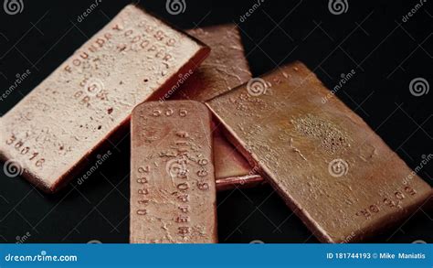 Copper Bullion Bars For Money And Precious Metal Stock Image Image Of