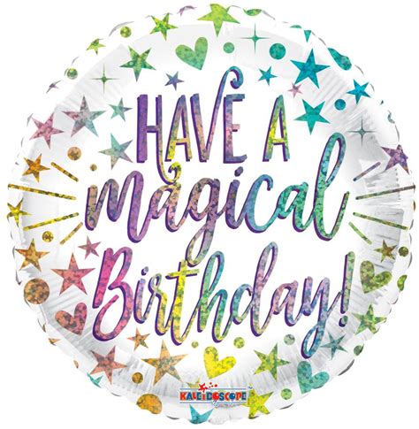 Have A Magical Birthday Holographic Balon • Baloni Balon Shop