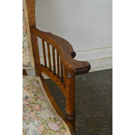 antique 19th century victorian oak platform rocker chairish