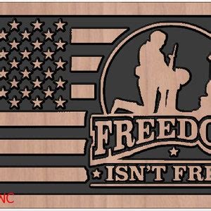 Us Flag Freedom Isn T Free Dxf Svg Etsy