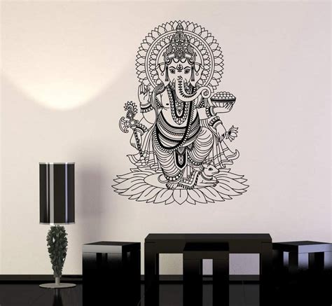 Vinyl Wall Stickers Ganesha India Hindu God Home Decoration Mural Decal