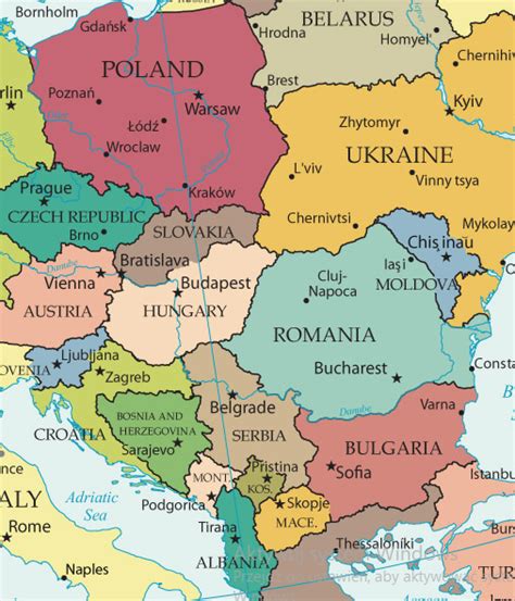 Eastern Europe Map With Capitals Get Map Update