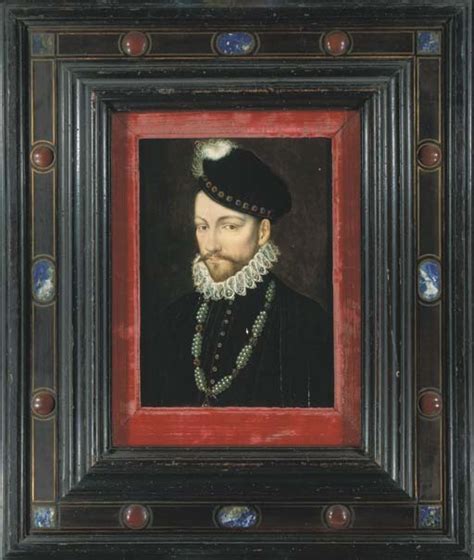 Attribue A Francois Clouet Tours 1522 1572 Paris Portrait De