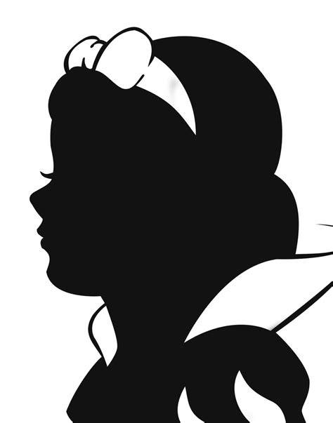 Snow White Silhouette Paper Silhouette Style Print Etsy Hong Kong