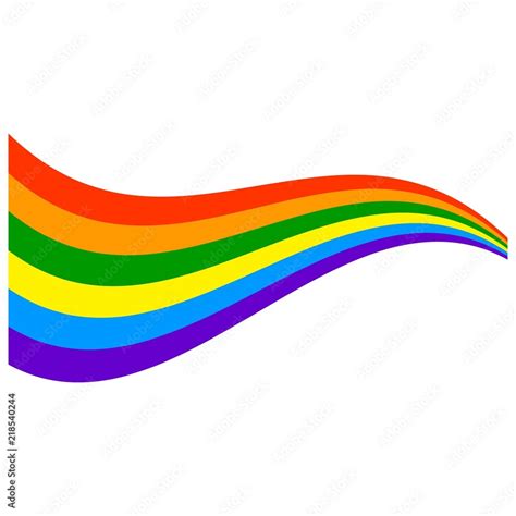 Rainbow Wave A Vector Cartoon Illustration Of A Colorful Rainbow Wave