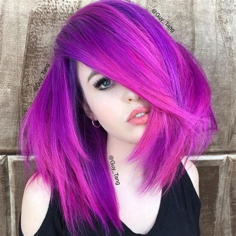 Incorporating a pale pink hair dye or blue into your purple hair color will look graceful and romantic. 40 Versatile Ideas of Purple Highlights for Blonde, Brown ...