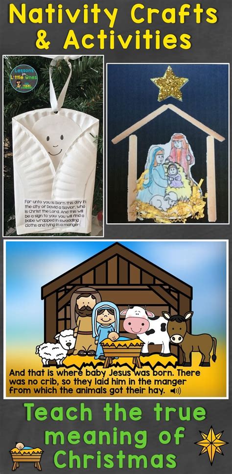 Nativity Crafts And Narrated Nativity Story Lessons For Little Ones By