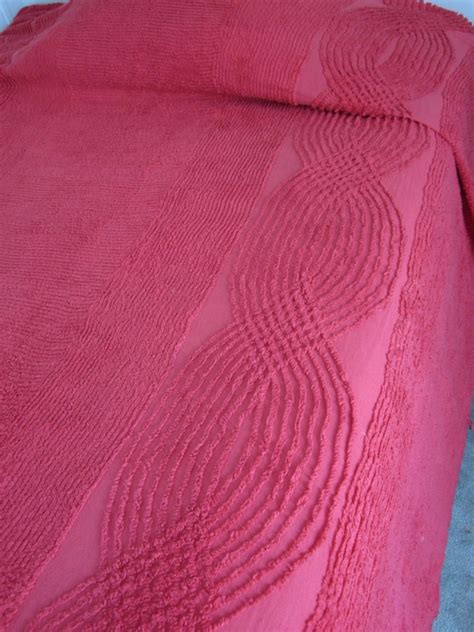 Vintage Pink Cotton Chenille Bedspread By Retroemporium On Etsy