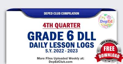 Th Quarter Grade Daily Lesson Log Sy Dll