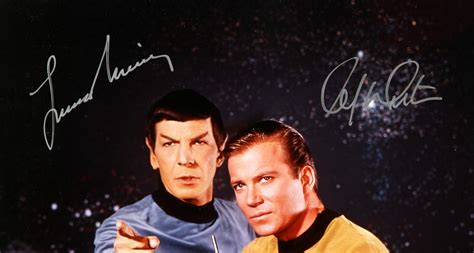 Lot Detail Leonard Nimoy And William Shatner Dual Signed Star Trek