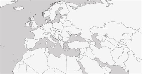 Blank Map Of Europe And Africa Detailed Map