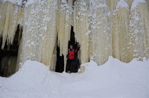 Snowshoe To The Eben Ice Caves