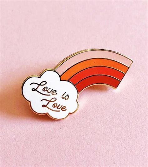 Love Is Love Hard Enamel Pin Cute Pin Rainbow Pin Lgbtq Pin Etsy