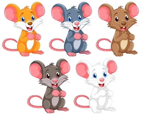 Premium Vector Cute Mouse Cartoon Characters