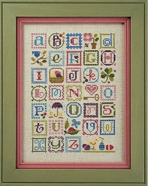 Lizzie Kate Spring Alphabet Counted Cross Stitch Patterns Etsy