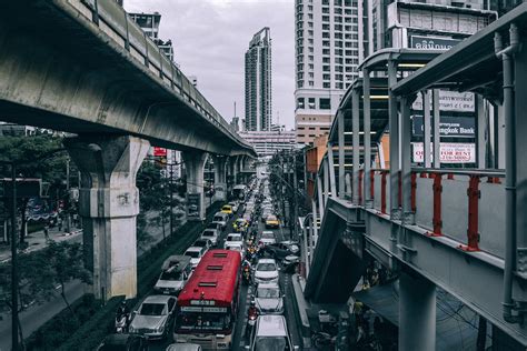 A Congested Street In Bangkok Traffic Jam In Bangkok 4k Hd Wallpaper