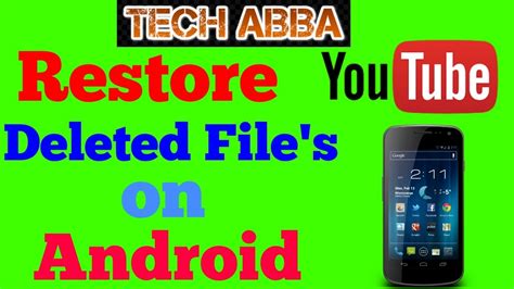 How To Restore Deleted Files On Android Youtube