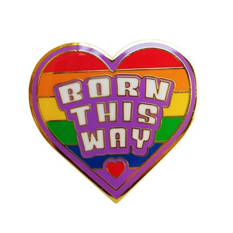 Born This Way Rainbow Enamel Pin Pride Hard Enamel Pins Etsy