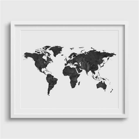 World Map Poster World Map Print World Map Wall Art Etsy Map Art