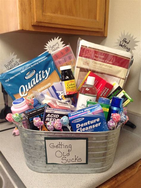 50th birthday gift basket ideas for her. Pin on Gag gifts