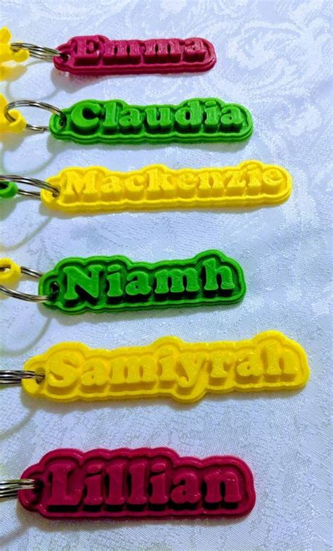 Personalized Keychain 3d Printed To Your Custom Etsy 3d Printing