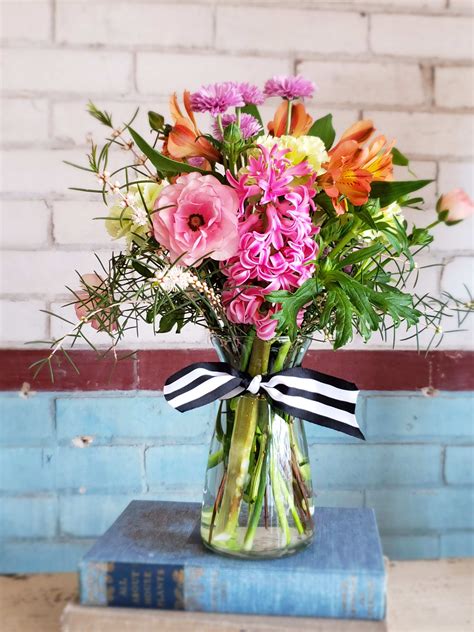 Spring Has Sprung Fresh Flower Vase Arrangement In Byron Center Mi