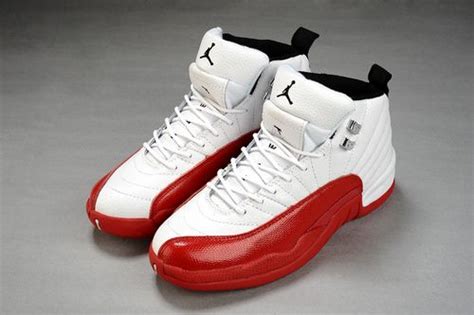 Men And Women Air Jordan Retro 12 Aj12 Jordan 12 Basketball Shoes Lovers A White Red Air