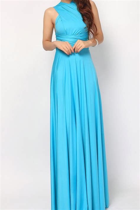 Turquoise Maxi Convertible Infinity Dress Bridesmaid Dress Lg 20