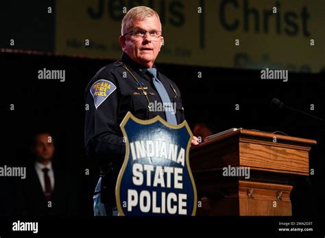 indiana state police superintendent doug carter announces during a news conference in delphi