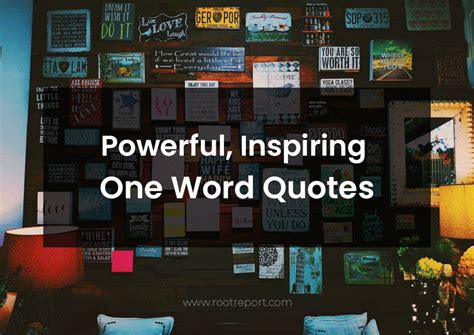 40 Powerful Short Inspirational One Word Quotes