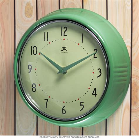 Bring A Bit Of The Fifties Into Your Home With This Green Kitchen Clock