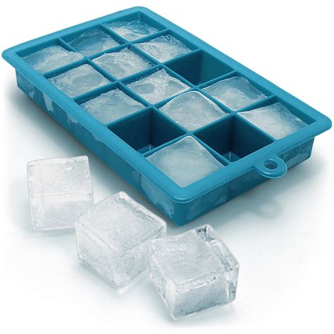 1x Flexible Silicone Ice Cube Tray 15 Square Ice Cube Maker Pudding