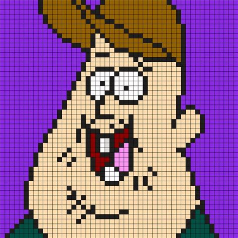 Soos Ramirez From Gravity Falls Kandi Pattern Anime Pixel Art Pixel