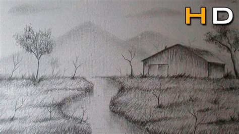 The key to drawing a christmas landscape is in the details. How to Draw a Landscape With Pencil Step by Step For Beginners - Timelapse #drawings # ...