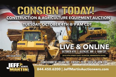 October 4th Public Auction In Glencoe Mn By Jeff Martin Auctioneers