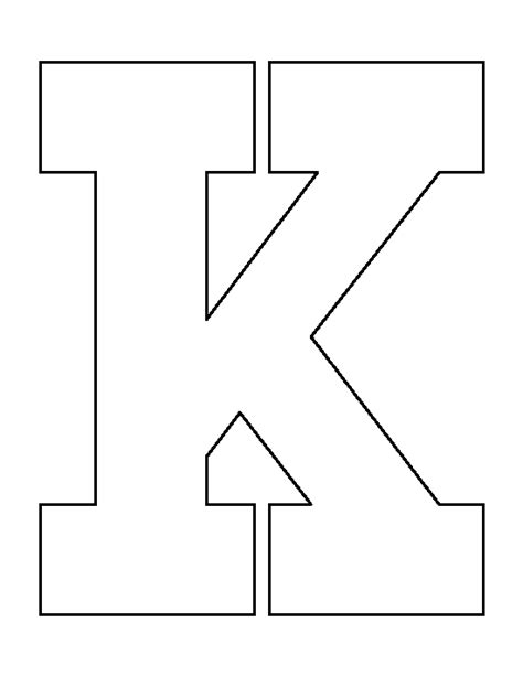 Printable Letter K Template Letter Stencils Printables Printable