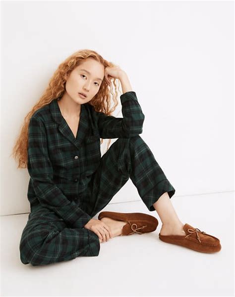 Madewell Flannel Bedtime Pajama Set In Reywood Plaid