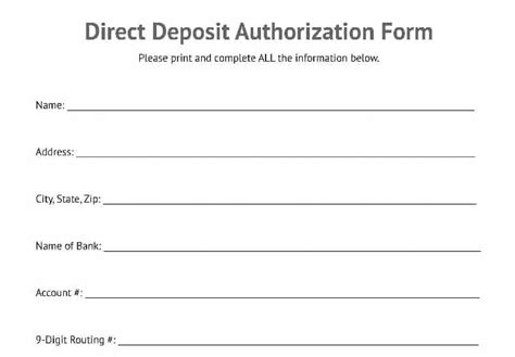 How To Set Up Direct Deposit For Employees Template
