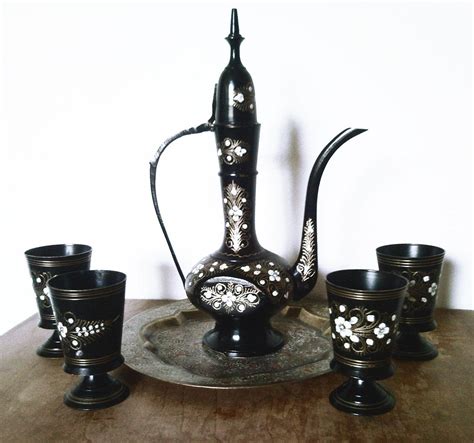 Beautiful Vintage Turkish Tea Set Miniature Tea Set Tea Pots Tea Set