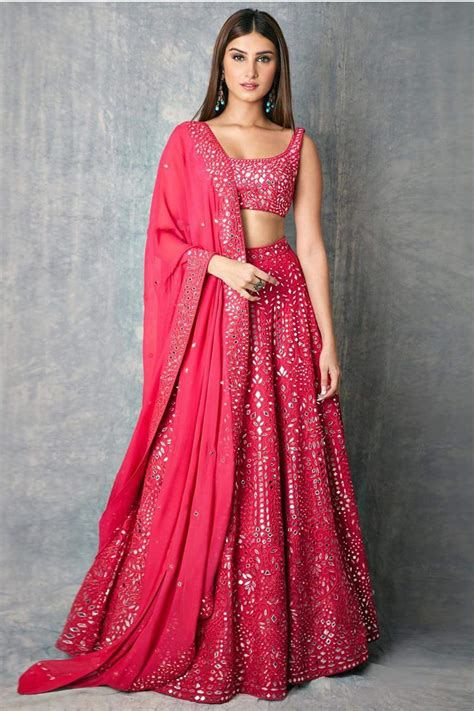Buy Tamanna Punjabi Kapoor Pink Embroidered Lehenga Set Online Aza