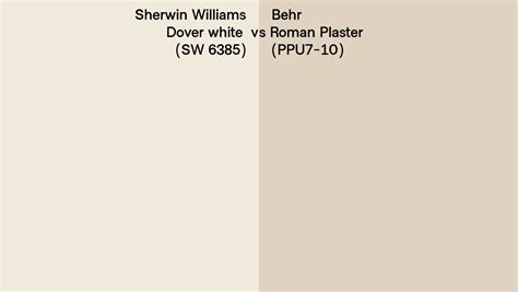 Sherwin Williams Dover White Sw 6385 Vs Behr Roman Plaster Ppu7 10