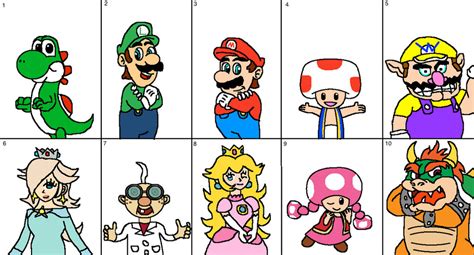 My Top Ten Favorite Mario Characters By Afrootaku917 On Deviantart